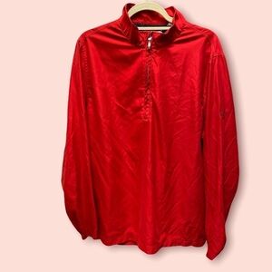 Ashworth golf shirt pullover mock turtleneck long sleeve w/elastic size large